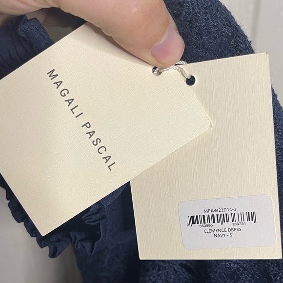 NWT MAGALI PASCAL x Revolve Clemence Lace Mini Dress Long Sleeve Navy Blue Small - Picture 7 of 8